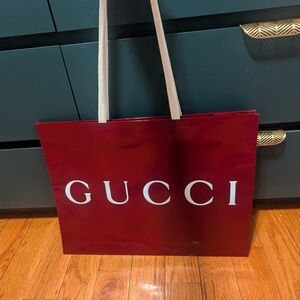 Gucci Red Shopping Paper Bag